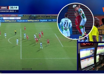 Tremenda polémica en el segundo gol de Atlético Nacional: ¿Era penalti?