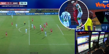 Tremenda polémica en el segundo gol de Atlético Nacional: ¿Era penalti?