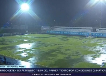¡Qué aguacero cayó en Rionegro! Se aplazó el Águilas Doradas vs. Pasto