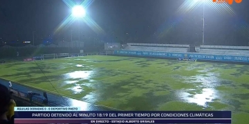¡Qué aguacero cayó en Rionegro! Se aplazó el Águilas Doradas vs. Pasto