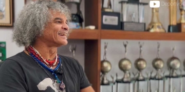 Pibe Valderrama: su hijo hincha del Cali y “este equipo no es de la B”