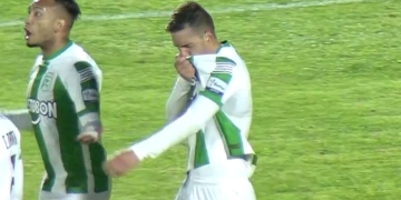 Juan Felipe Aguirre y su primer gol con la camiseta de Nacional