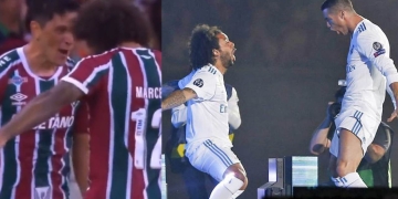 Marcelo imitó su celebración junto a CR7 con Germán Cano
