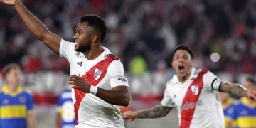 Miguel Borja y los otros colombianos de River con goles a Boca