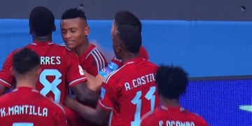 Óscar Cortés marca el primer gol de Colombia en el Mundial Sub-20 2023