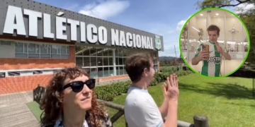 Jero Freixas visitó la sede de Atlético Nacional y así reaccionó al ver las 2 Libertadores