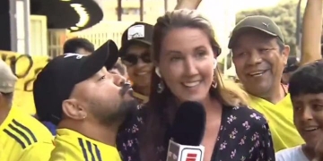 ¡Insólito! Colombiano intentó robarle un beso a periodista española