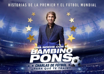 Una noche con el Bambino Pons, charlas de fútbol