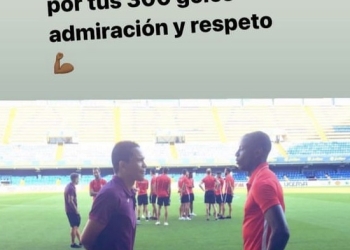¡De capitán a capitán! Adrián Ramos felicitó a Bacca por sus 300 goles