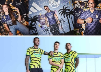 Los segundos uniformes adidas de Real Madrid y Arsenal