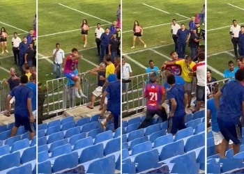 Lo que pasó con Ricardo Márquez y un hincha del Unión en el estadio Sierra Nevada