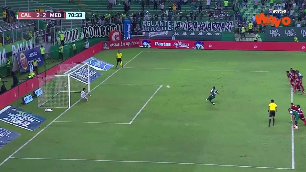 El penalti fallado del Chino Sandoval con el que van a soñar los hinchas del Cali