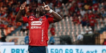 Edwuin Cetré: ya son 14 goles en 2023 con el DIM. Su mejor año