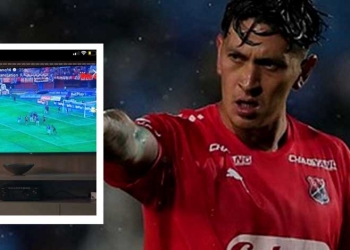 Germán Cano, siempre pendiente del DIM: ¡Su reacción por esta jugada en Cúcuta!