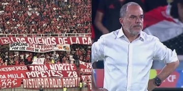 El trapo de la hinchada de América de Cali para Jaime De La Pava