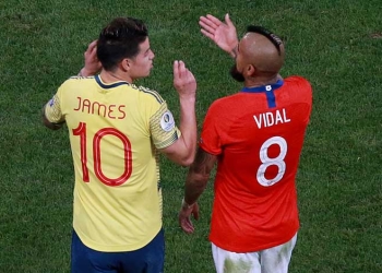 Viene el séptimo: así van los cruces entre James y Vidal con Colombia y Chile