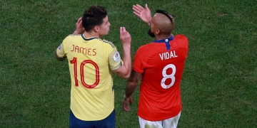 Viene el séptimo: así van los cruces entre James y Vidal con Colombia y Chile