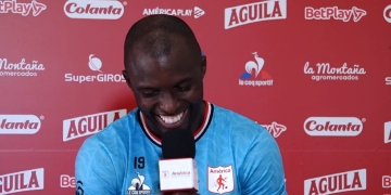 La risa de Luis Paz cuando le preguntaron por el buen momento del Cali