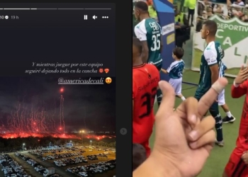 El beso de Portilla y los posteos de los jugadores de América en redes