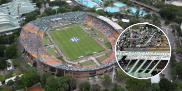 Atlético Nacional: no se llenó el Atanasio y el mensaje en la tribuna sur