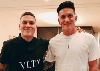 Germán Cano y Juanfer Quintero, de paso por el DIM y campeones de Libertadores