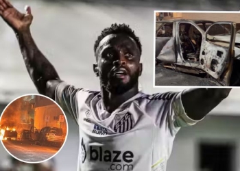 Tras descenso del Santos, hinchas quemaron el carro de Stiven Mendoza