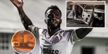 Tras descenso del Santos, hinchas quemaron el carro de Stiven Mendoza