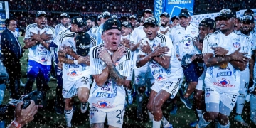 Video: ¡Por esto de Juan Felipe Cadavid nació el festejo con nieve de los jugadores de Junior!