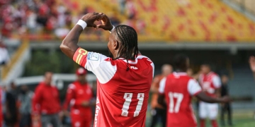 Hugo Rodallega, sin palabras con la hinchada de Santa Fe