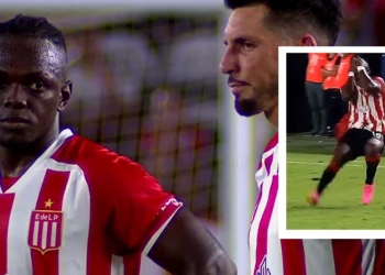 ¡El golpe que le dieron a Edwuin Cetré en su debut con Estudiantes!