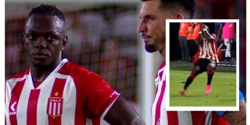 ¡El golpe que le dieron a Edwuin Cetré en su debut con Estudiantes!