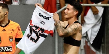 El debut de James en 2024: ¡GOL Y ASISTENCIA EN 25 MINUTOS con Sao Paulo!