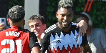 Miguel Borja: 7 goles en 5 partidos de 2024 y su récord en River