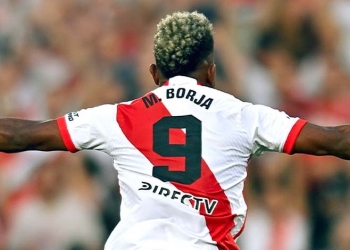 Miguel Borja: tripleta, igualó a Teo Gutiérrez y los goles que lleva en River. ¡TRE-MEN-DO!