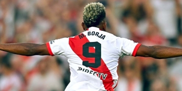 Miguel Borja: tripleta, igualó a Teo Gutiérrez y los goles que lleva en River. ¡TRE-MEN-DO!