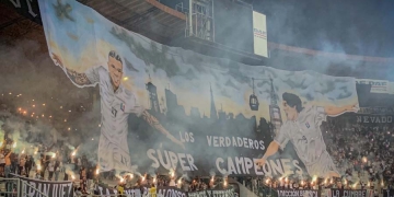 Once Caldas y Deportivo Pereira, el clásico en los tifos de sus hinchadas