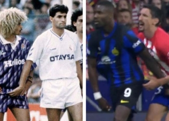 Pasó en Champions League: ¡Igual que el toque de Míchel al Pibe Valderrama!