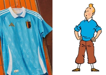 Tintín inspiró uniforme de Bélgica para la Euro 2024