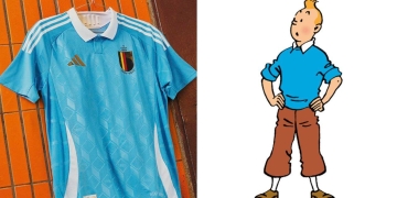 Tintín inspiró uniforme de Bélgica para la Euro 2024