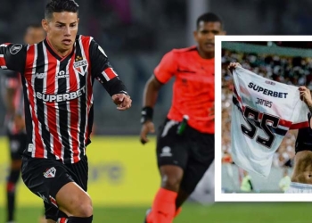 También en la Libertadores: ¿Por qué James usa el dorsal 55 en Sao Paulo?