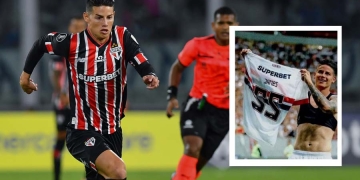 También en la Libertadores: ¿Por qué James usa el dorsal 55 en Sao Paulo?