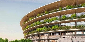 En Serbia inician la construcción de un estadio arborizado