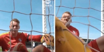 ¡Pateó la cámara tras encajar el tercer gol del Manchester City!