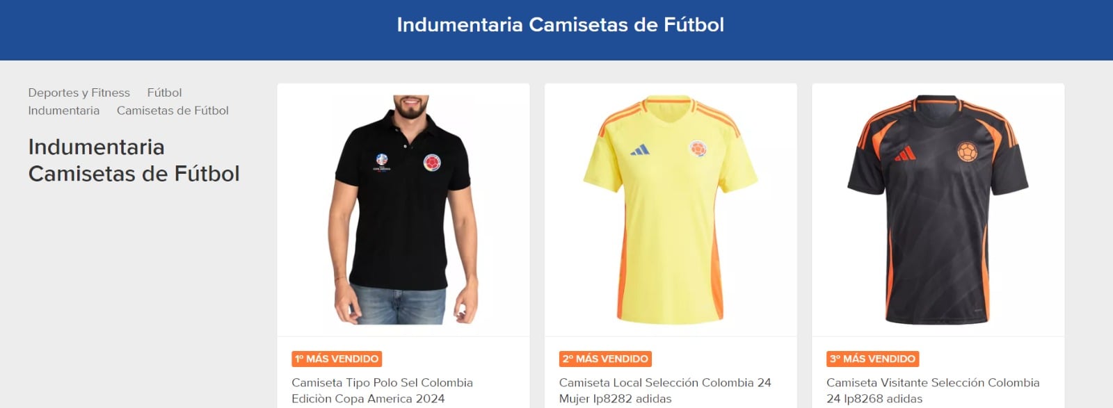 Mercado Libre / Camisetas Copa América