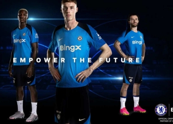 Chelsea anuncia a BingX como nuevo socio en el uniforme de entrenamiento