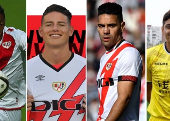 Se suma James: todos los colombianos que jugaron en Rayo Vallecano