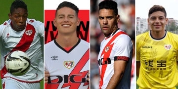 Se suma James: todos los colombianos que jugaron en Rayo Vallecano