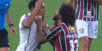 El cruce entre Brahian Palacios y Marcelo en la Libertadores