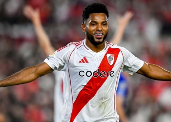 Miguel Borja, 50 goles en River y el dato para superar a Ángel, Falcao y Teo en el club