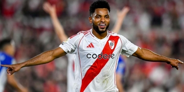 Miguel Borja, 50 goles en River y el dato para superar a Ángel, Falcao y Teo en el club
